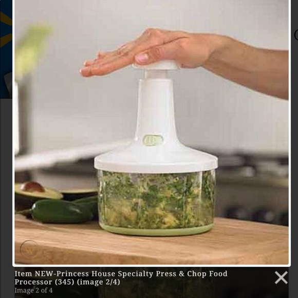 Princess House Press and Chop Food Processor